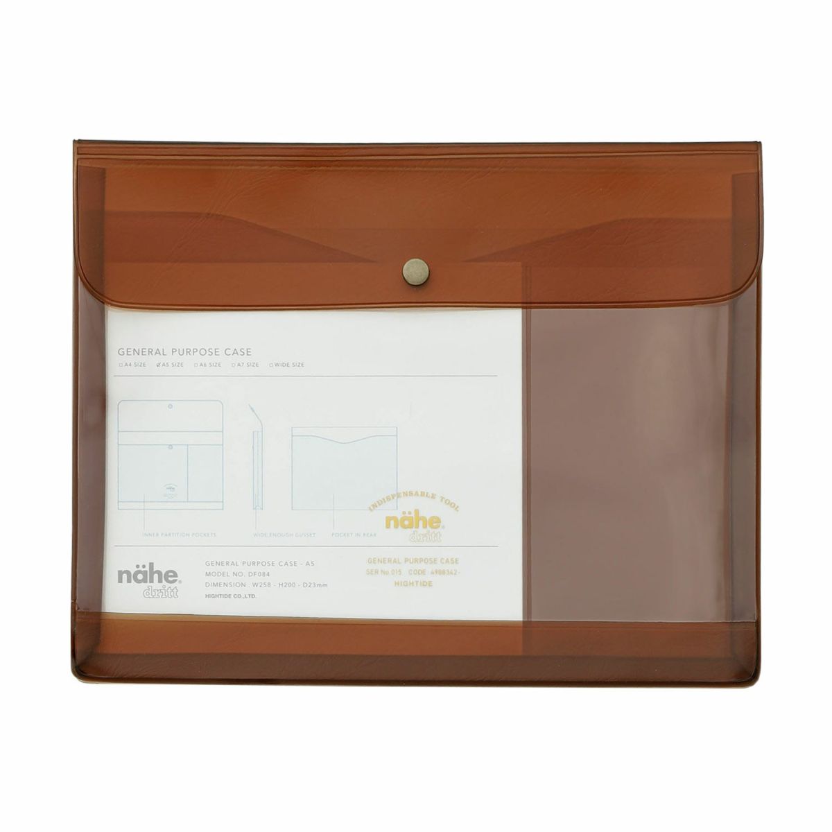 Notable Designs Hightide Nahe General Purpose Case: Clear Brown