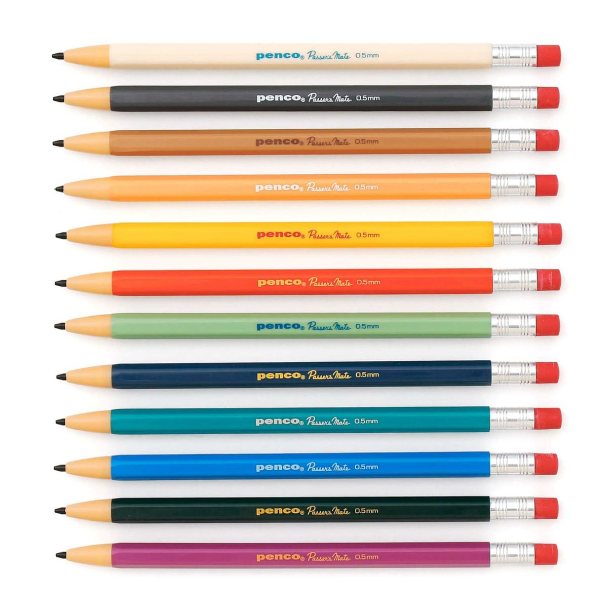 Notable Designs Penco Passers Mate Pencil: Red Orange