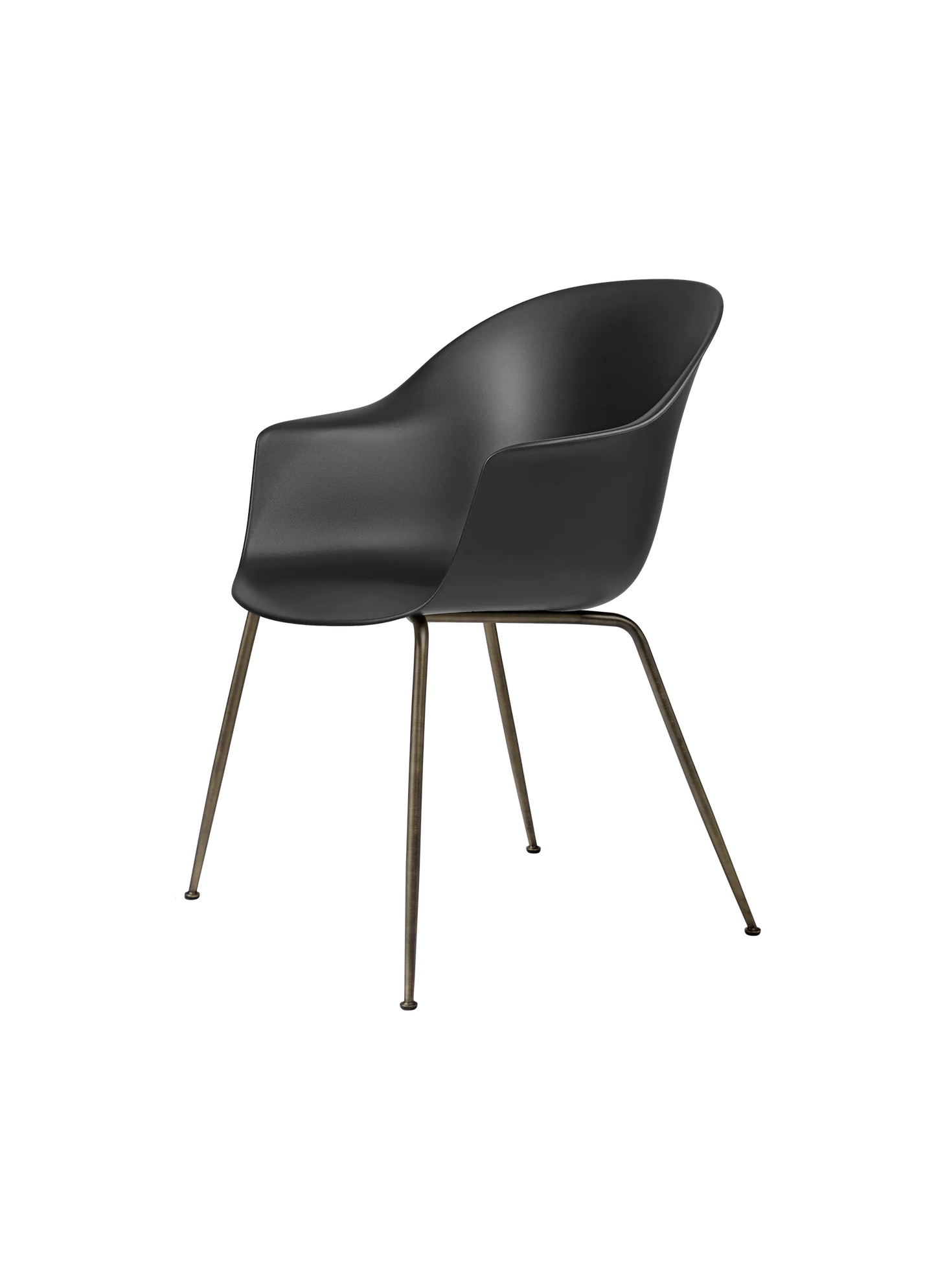 GUBI Bat Dining Chair: Un-Upholstered, Conic base