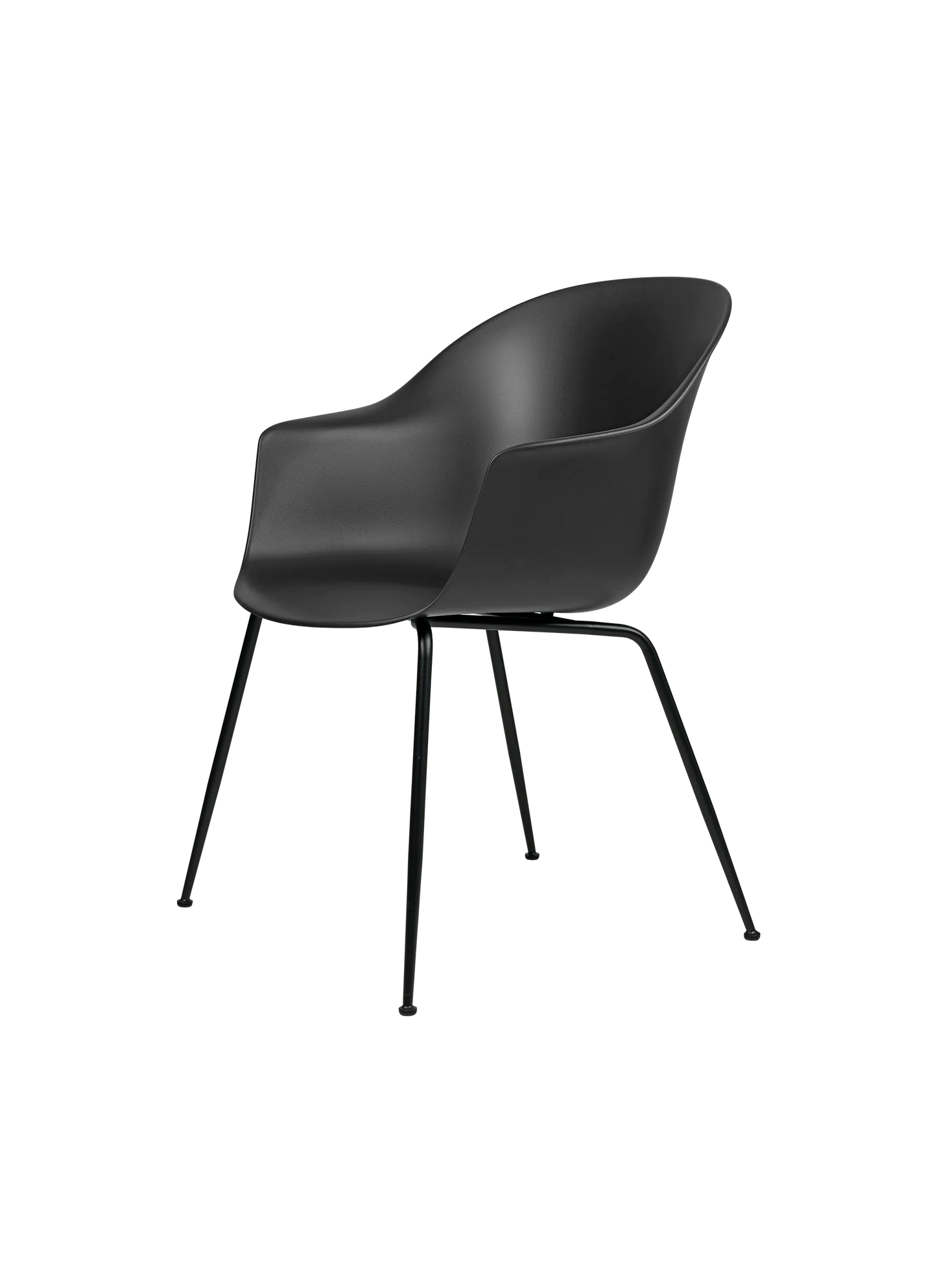 GUBI Bat Dining Chair: Un-Upholstered, Conic base