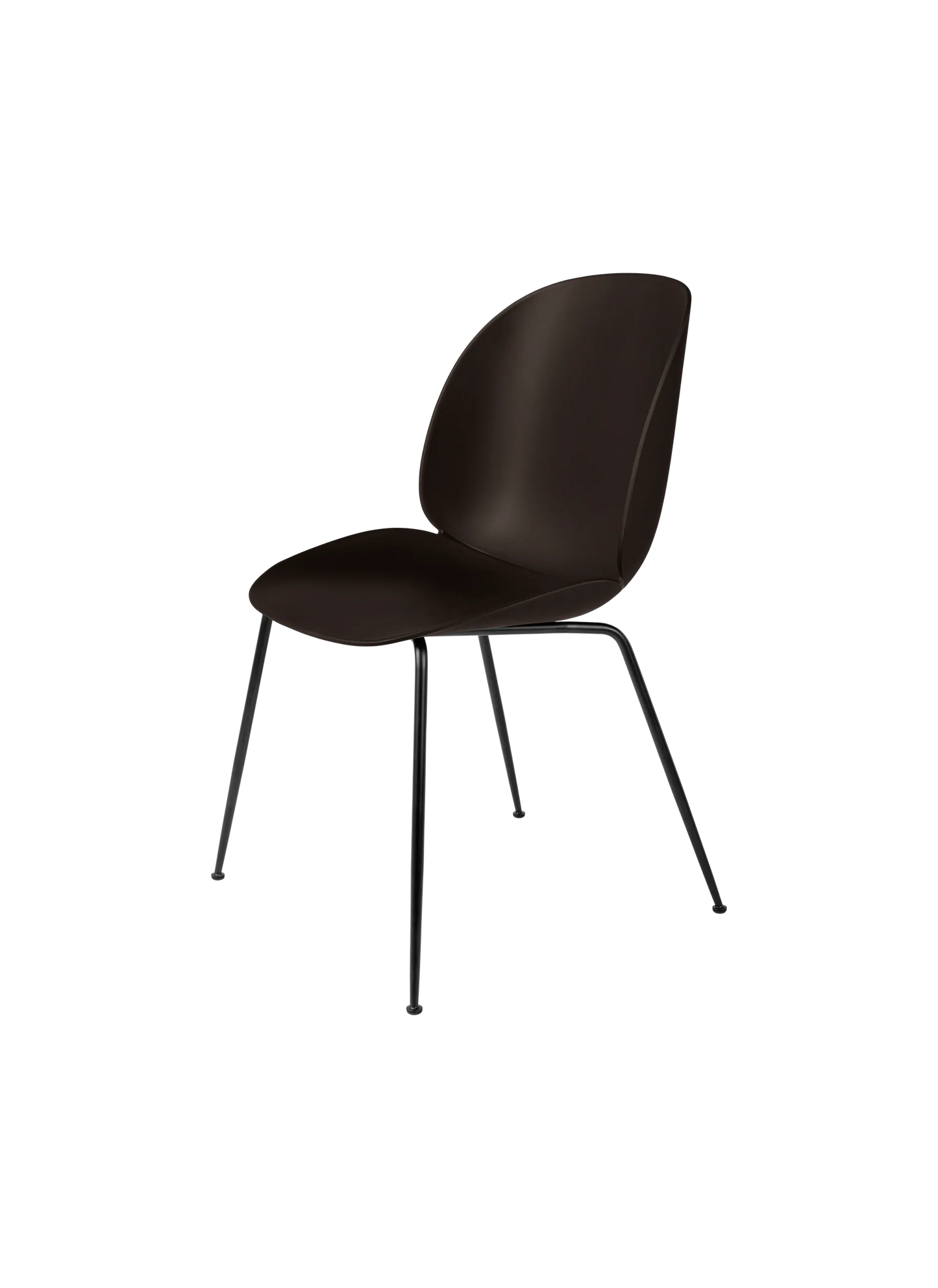 GUBI Beetle Dining Chair Unupholstered Black Conic Base
