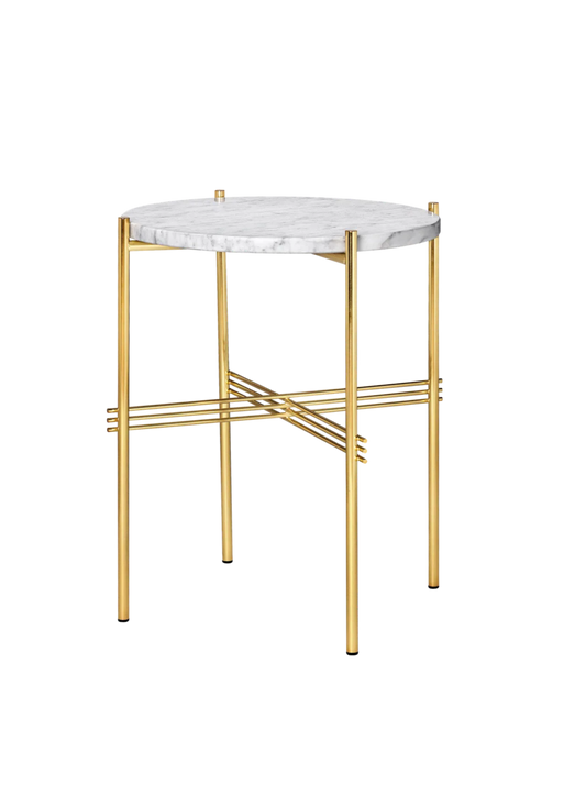 GUBI TS Coffee Table - Dia. 40 - Brass Base