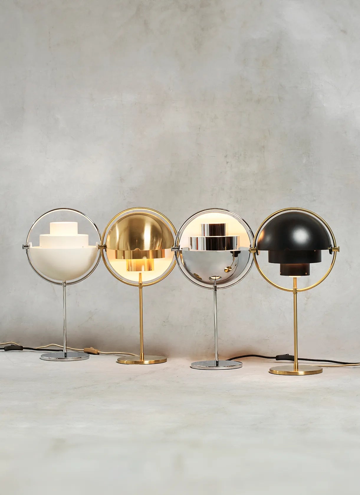 GUBI Multi-Lite Table Lamp - Chrome base