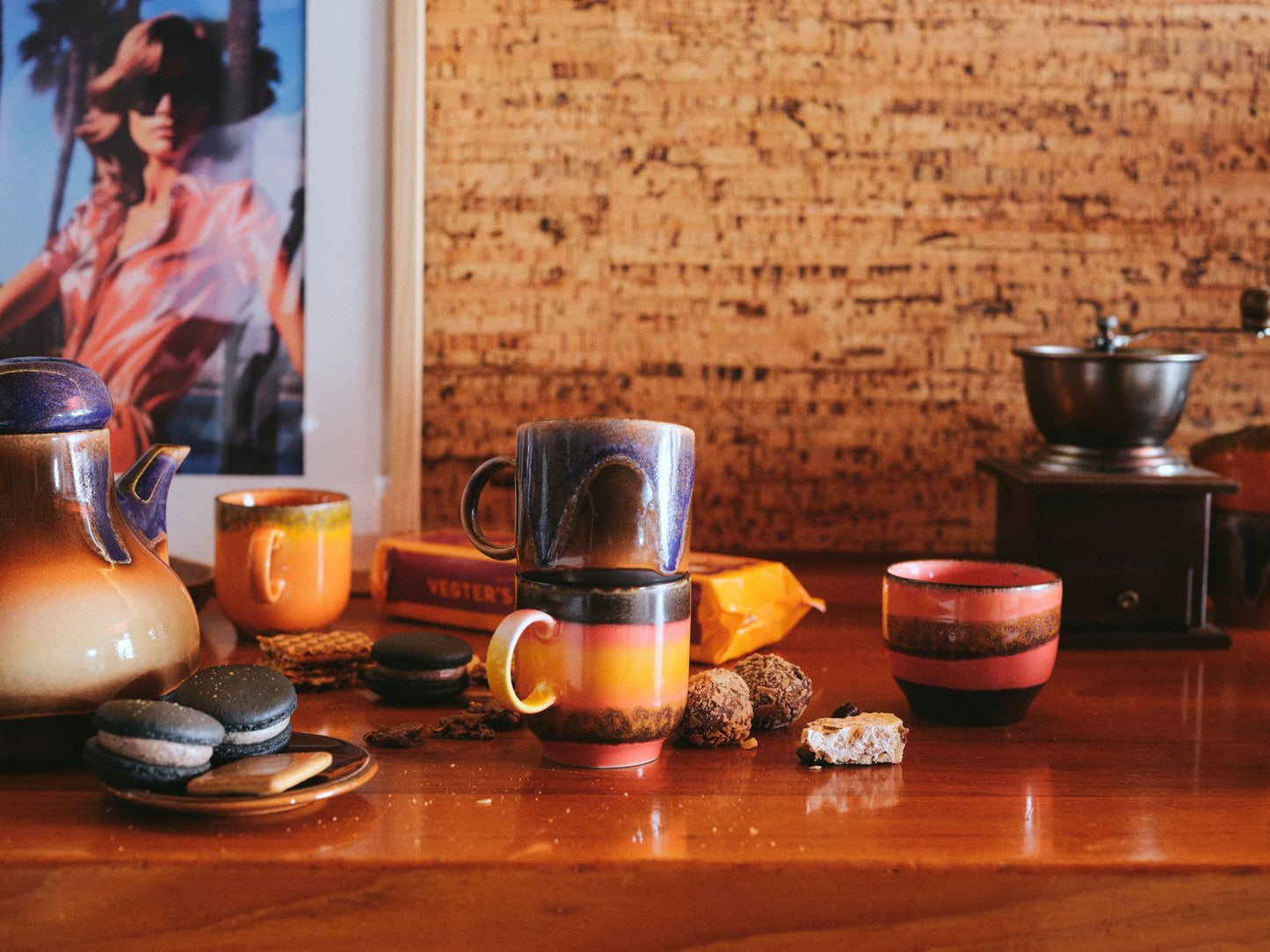 HKLiving 70s Ceramics: Café Mugs - Brazil