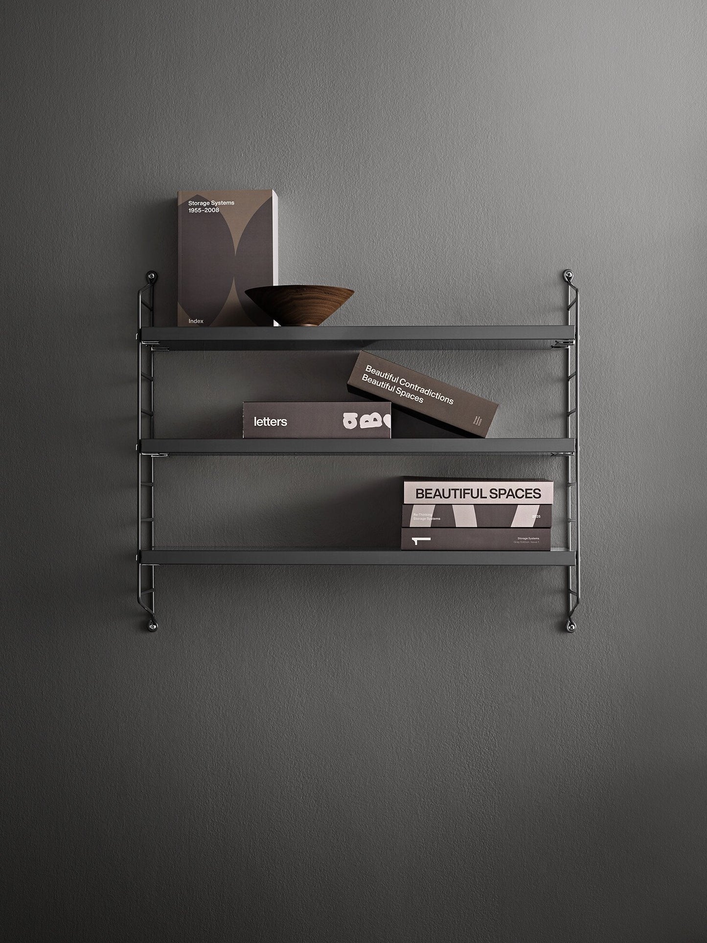 String Pocket Shelving - Dark Grey