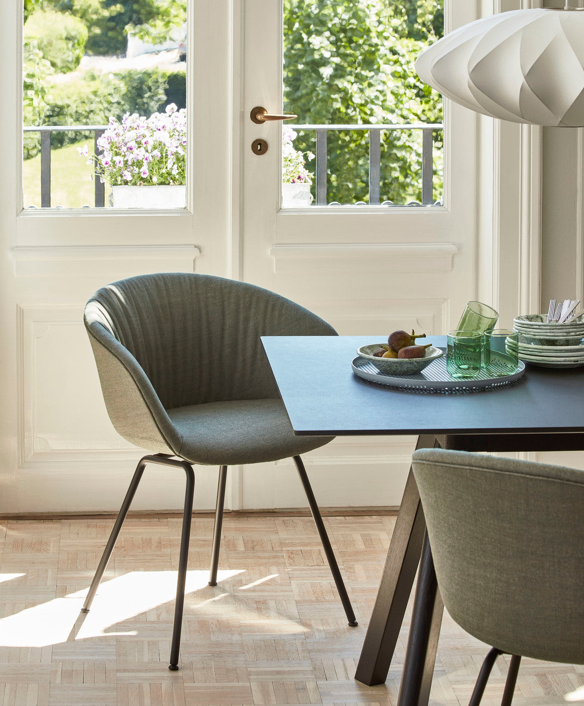 Hay Nelson 'Saucer Crisscross' Bubble Pendant Light