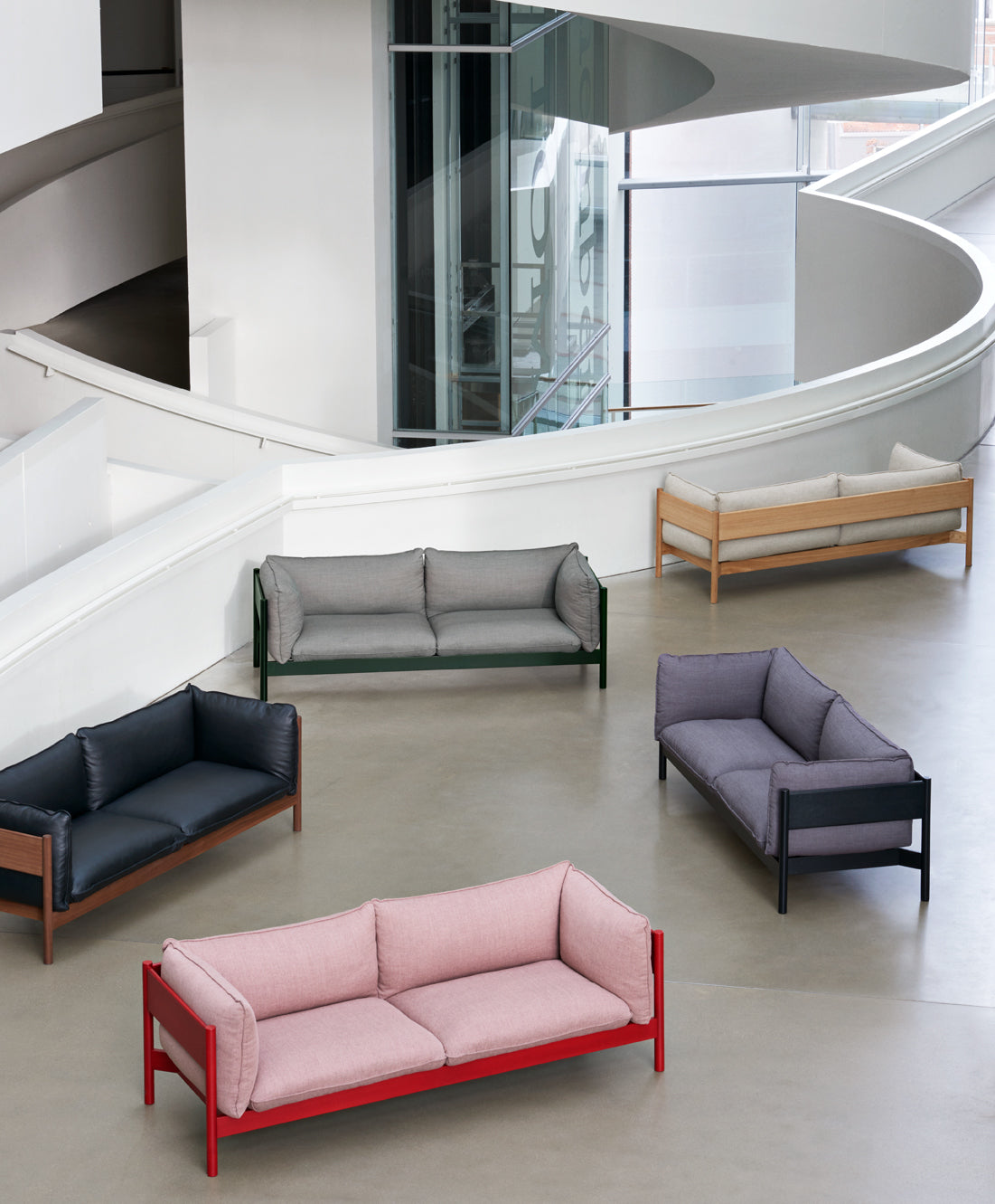 Hay Arbour Eco 3 Seater Sofa - Beech Frame