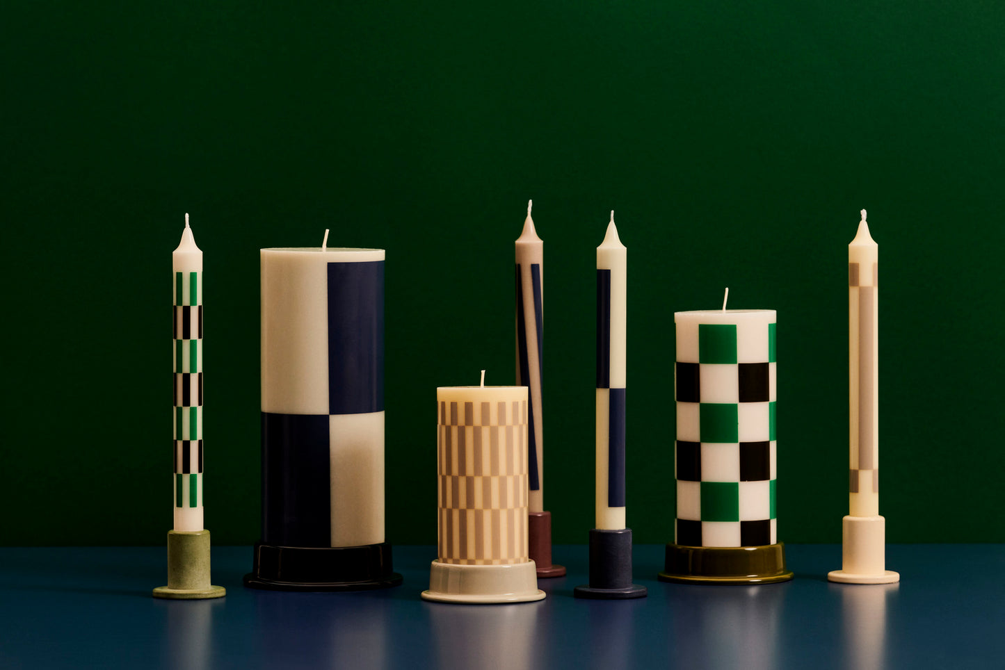 Hay Pattern Candle Set of 4