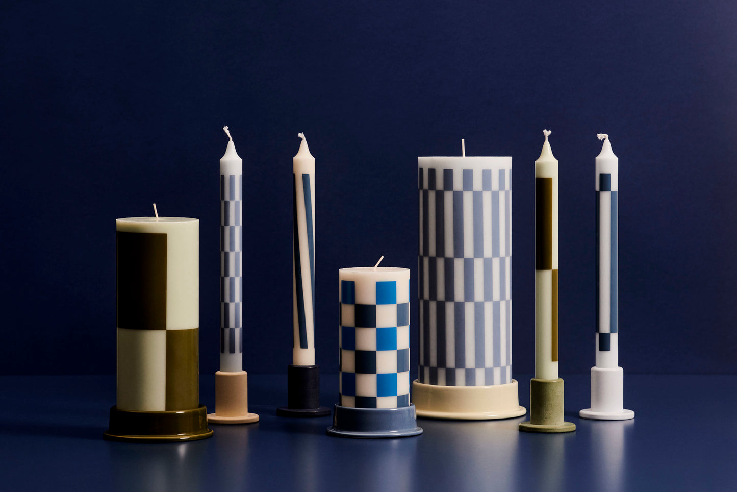 Hay Pattern Candle Set of 4