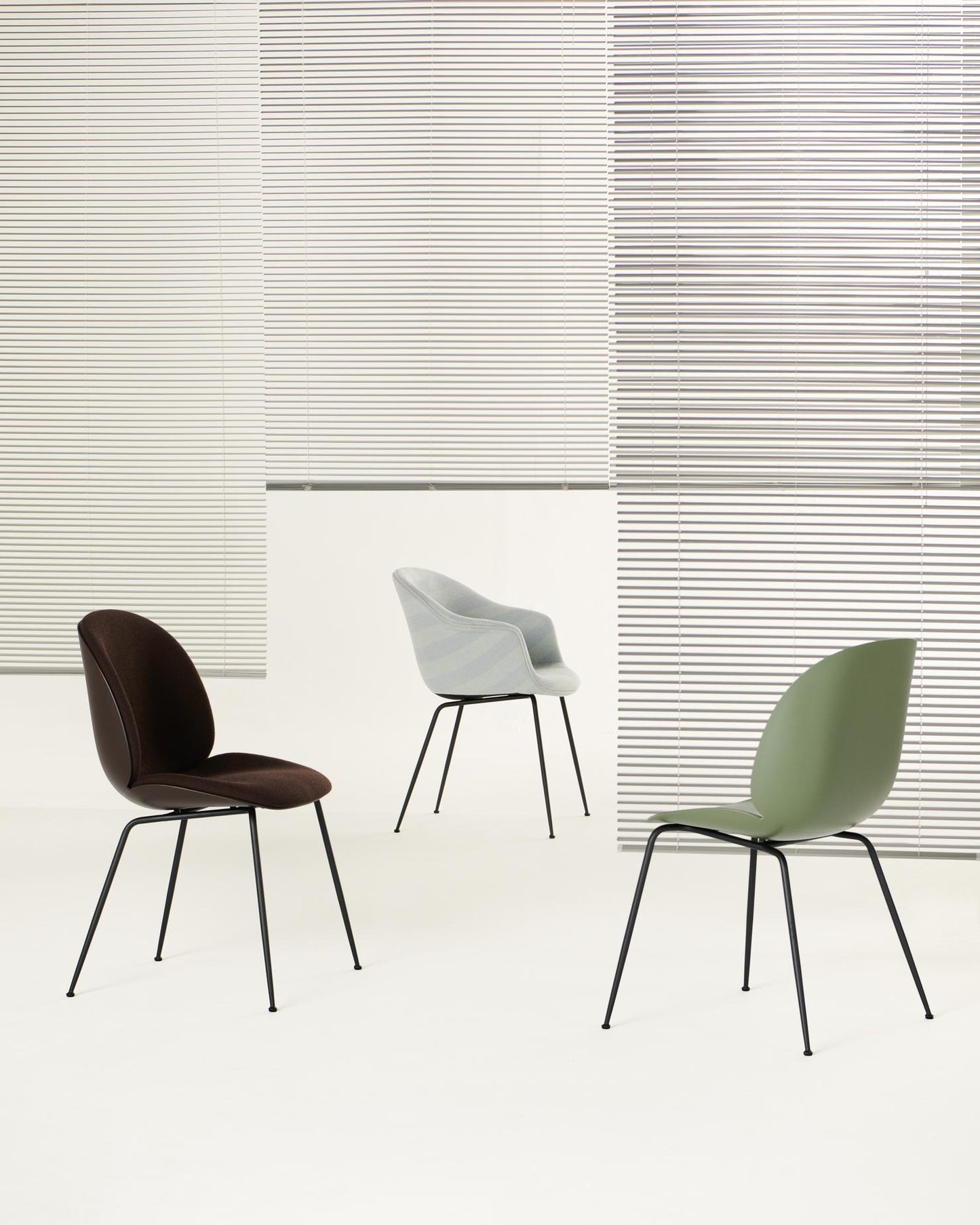GUBI Bat Dining Chair: Un-Upholstered, Conic base