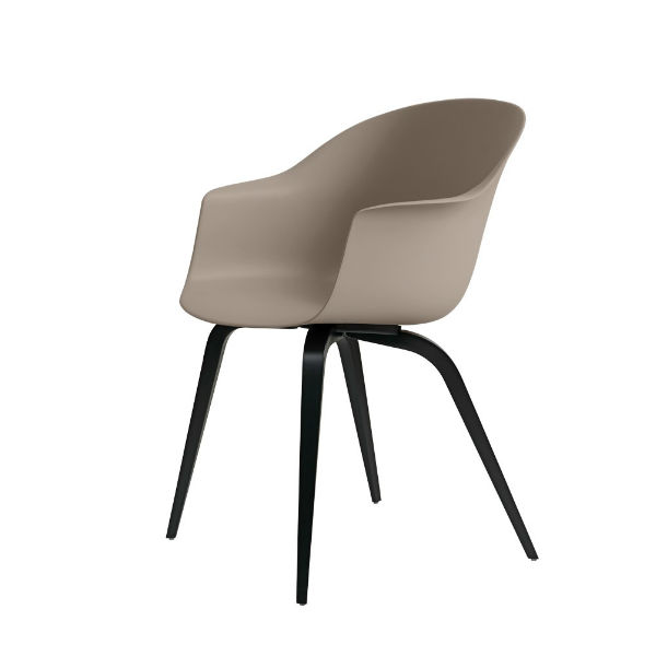 GUBI Bat Dining Chair - Black Wooden Base