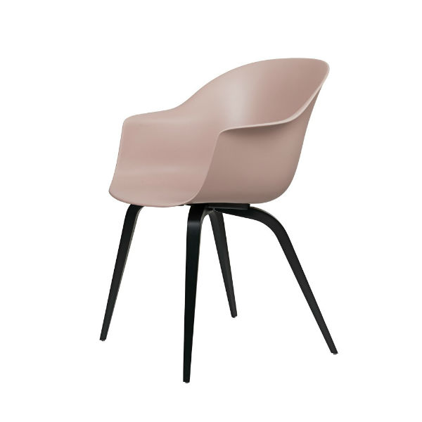 GUBI Bat Dining Chair - Black Wooden Base