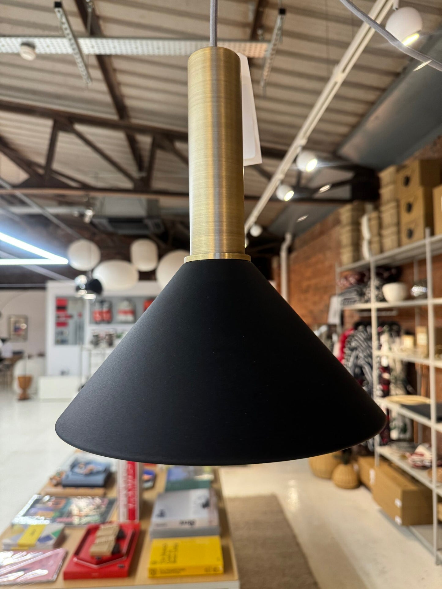 Ferm Living Collect Pendant Light Cone Shade Black. Ex-display