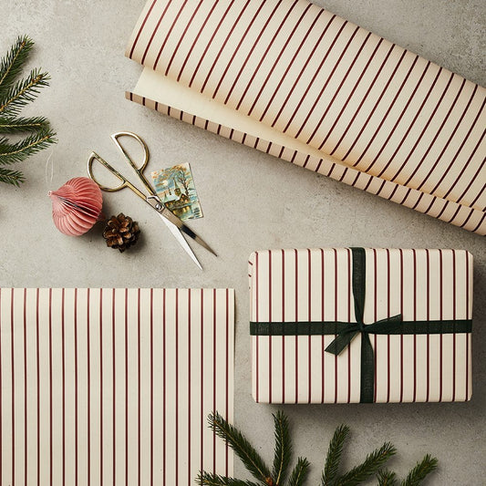 Katie Leamon Candy Cane Stripe Wrapping Paper