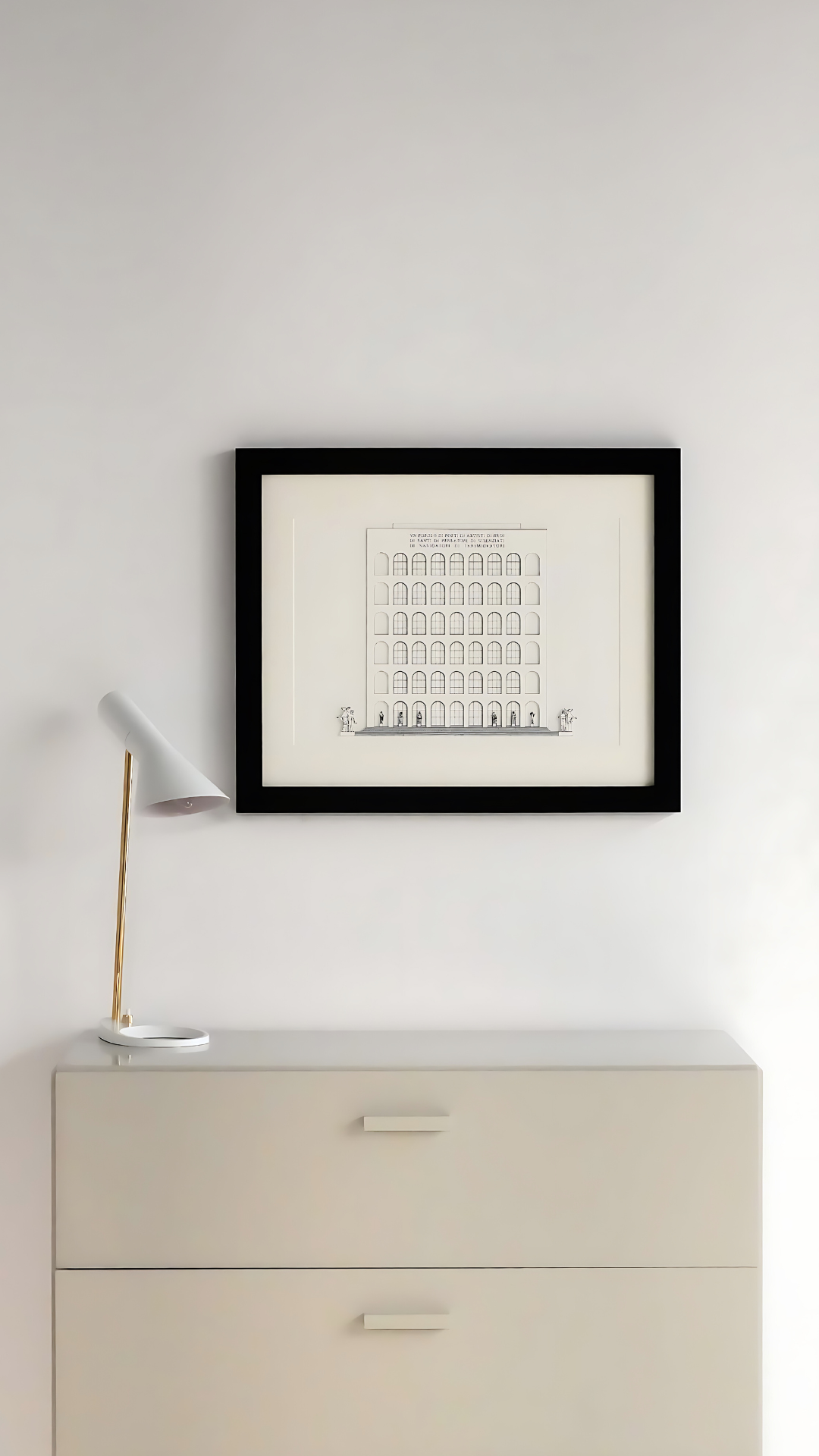 minima. A3 Palazzo della Civilta, Rome, 3D Framed Illustration Ex-display
