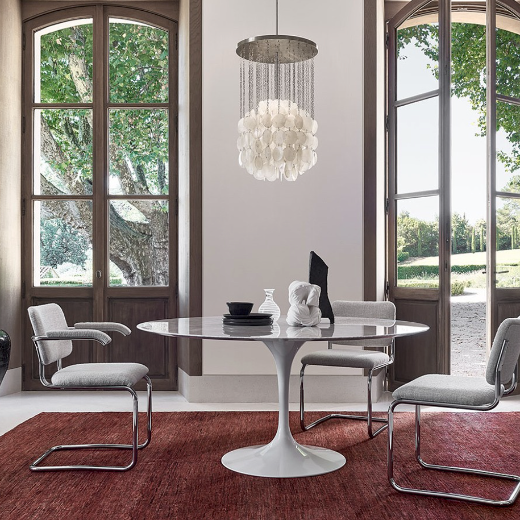 Knoll Cesca Chair With Arms Upholstered Seat & Back