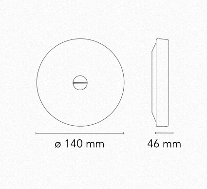 Flos Mini Button Wall Light: Glass