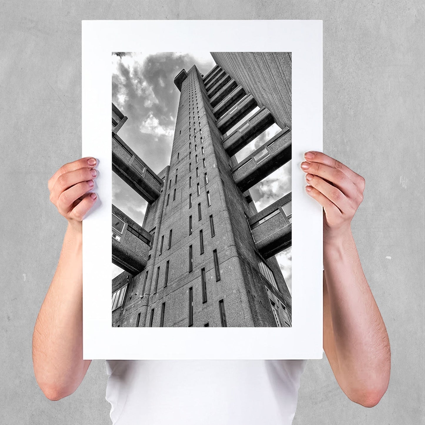 Spaceplay Trellick Tower - Staircore Look Up Print