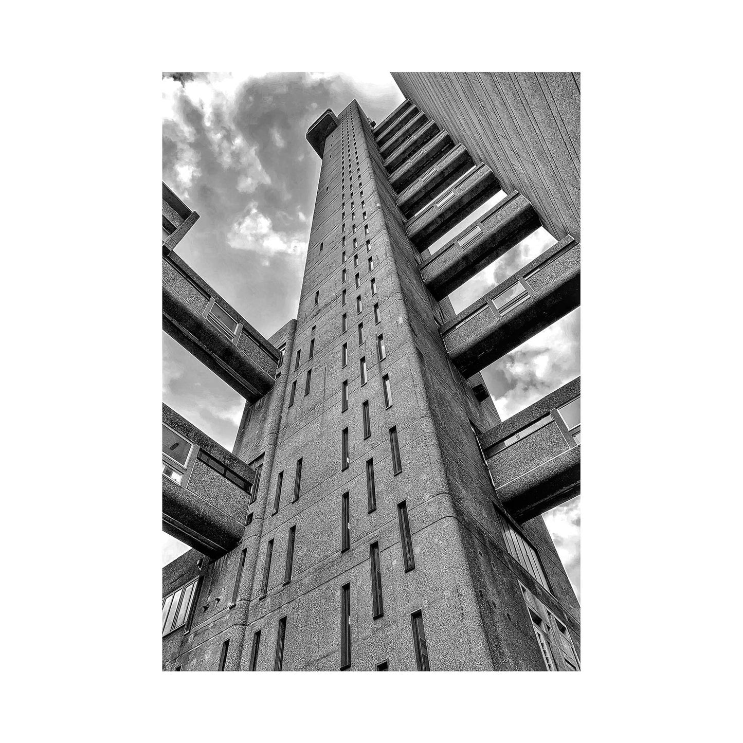 Spaceplay Trellick Tower - Staircore Look Up Print
