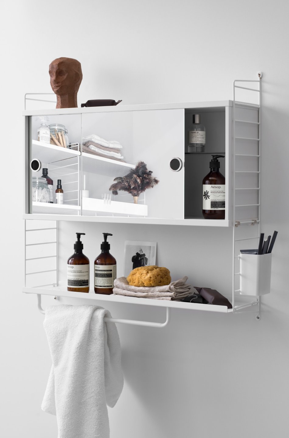 String Bathroom Shelving Cabinet System
