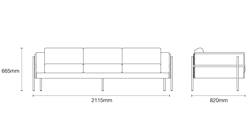 Case Forum 3 Seater Sofa