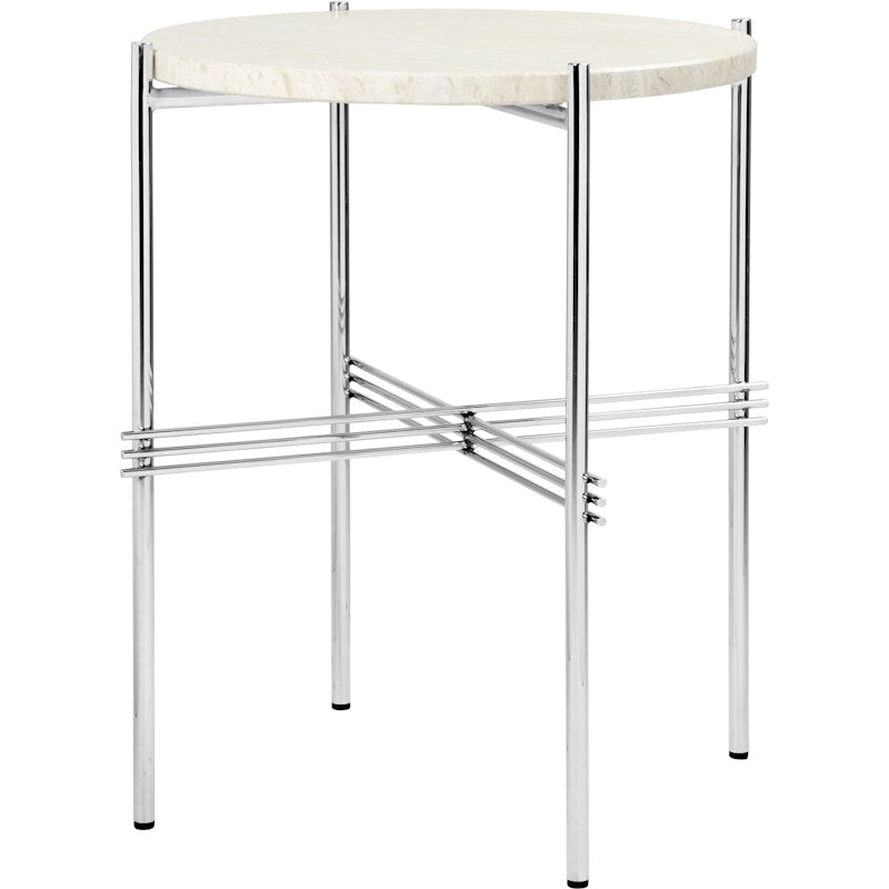 GUBI TS Coffee Table - Dia. 40 - Polished Steel base