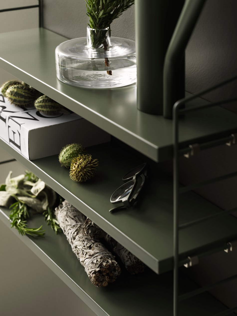 String Pocket Shelving - Sage/Sage