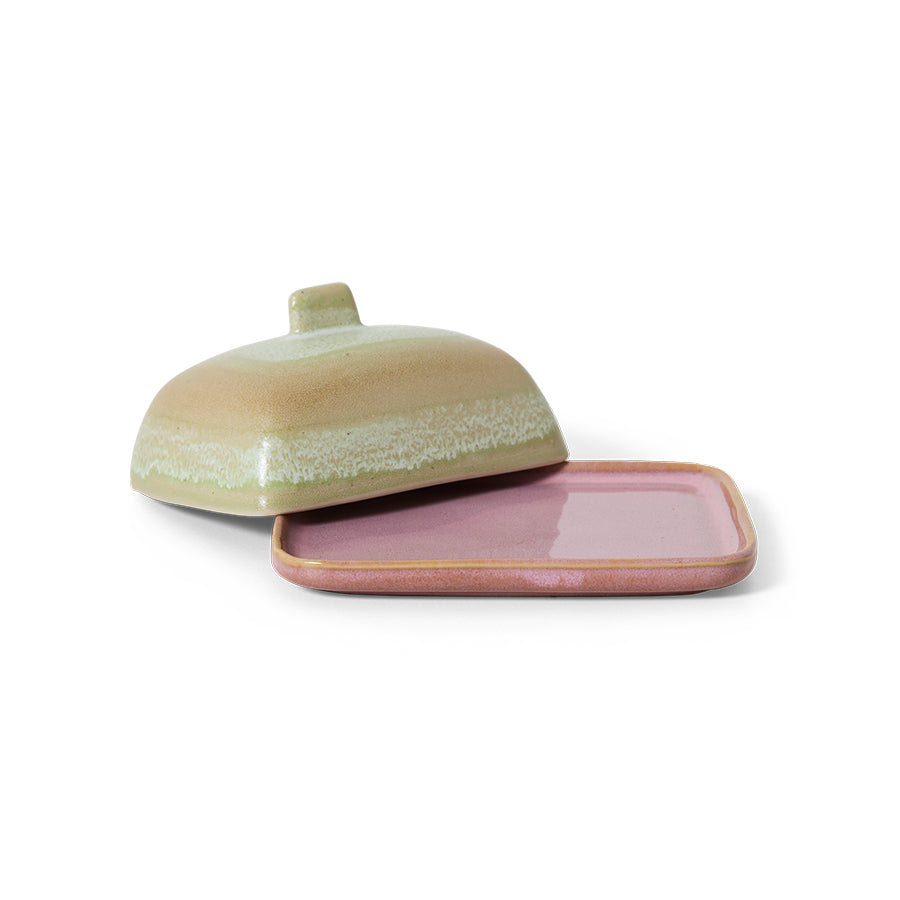 HKLiving 70s Ceramics: Butter Dish - Skyline