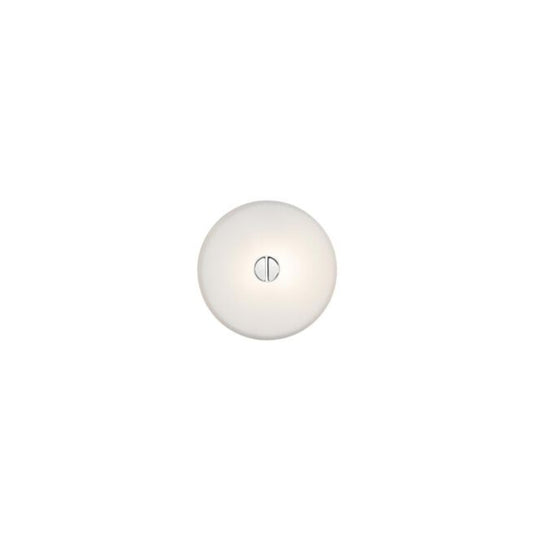 Flos Mini Button Wall Light: Glass
