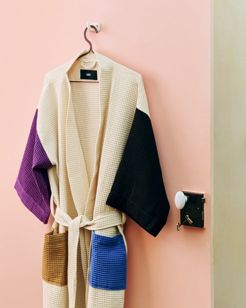 HAY Waffle Bathrobe Cream Multi