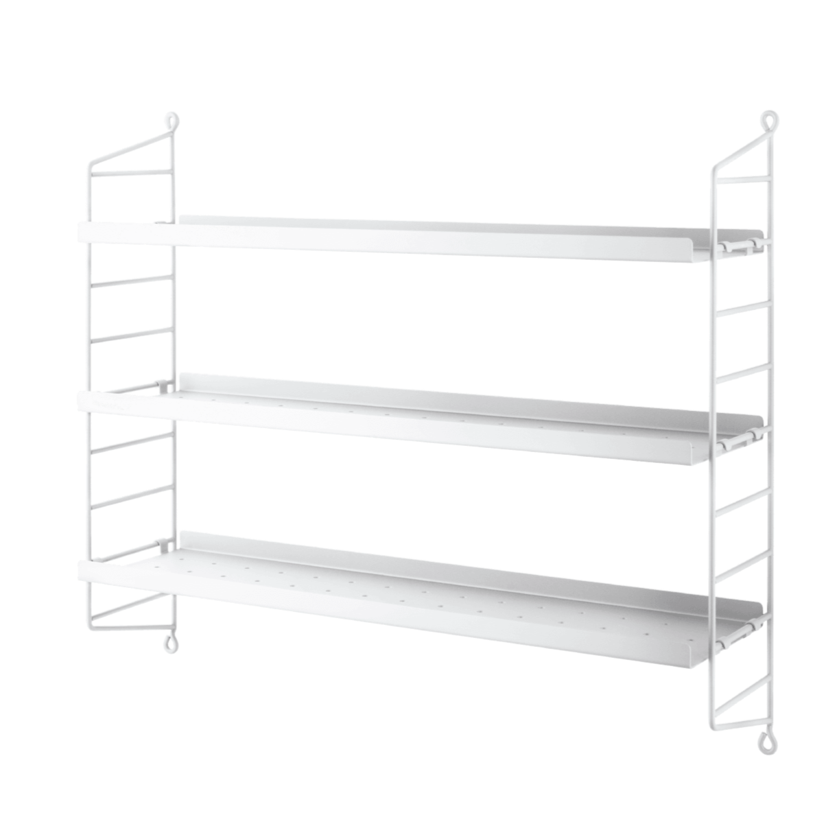 String Pocket Shelving Metal - White/White
