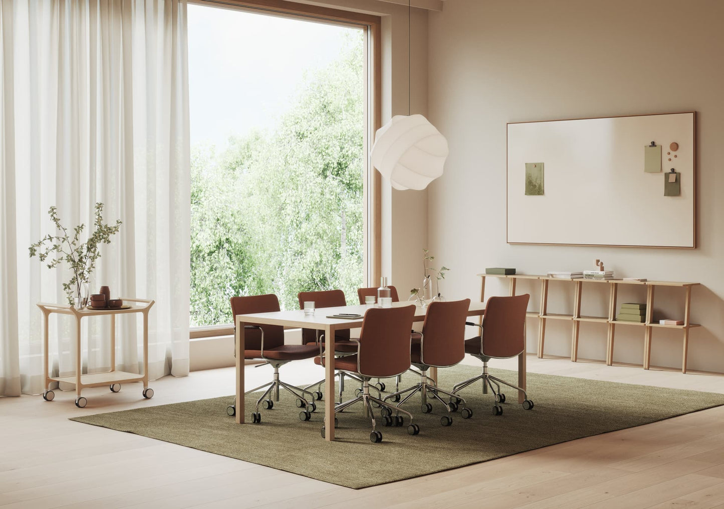 Swedese Stella Upholstered Armchair Wheelbase