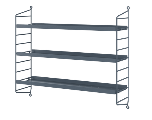 String Pocket Shelving Metal - Sergelgrå/Sergelgrå