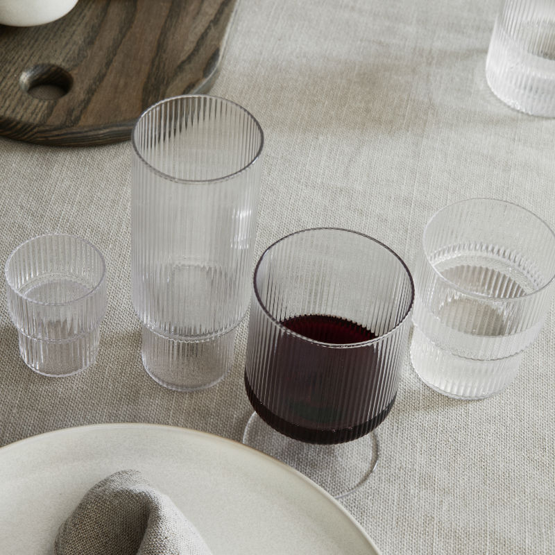 Ferm Living Ripple Small Glasses - Set of 4