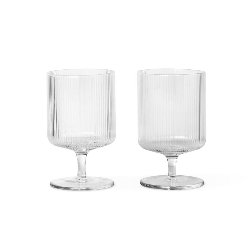 Ferm Living Ripple Wine Glasses (Set of 2)