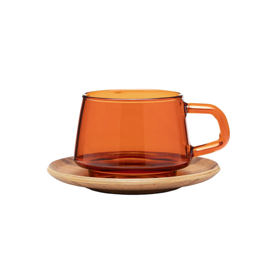 Kinto Sepia Cup and Saucer 270ml