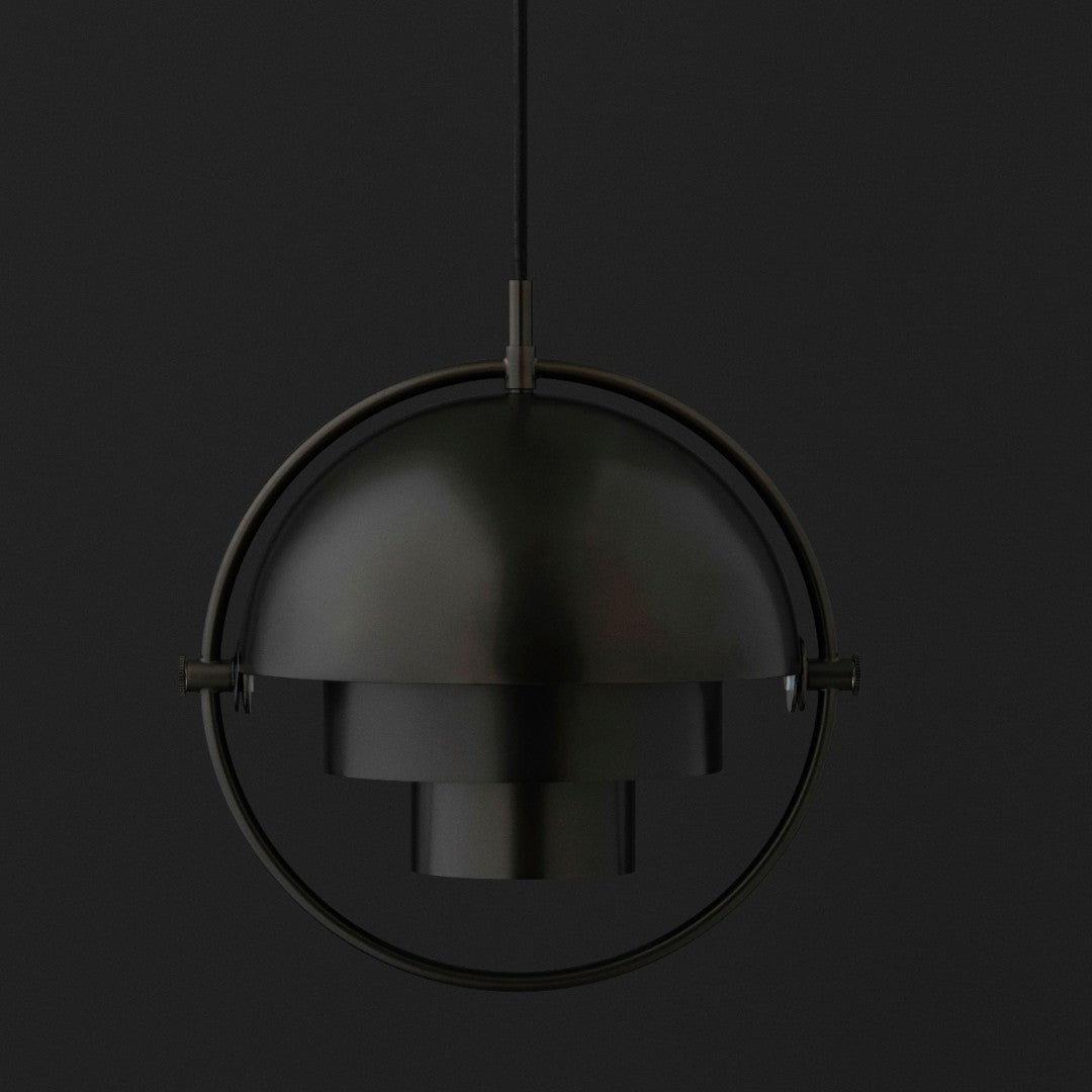 GUBI Multi-Lite Pendant Light Black Brass