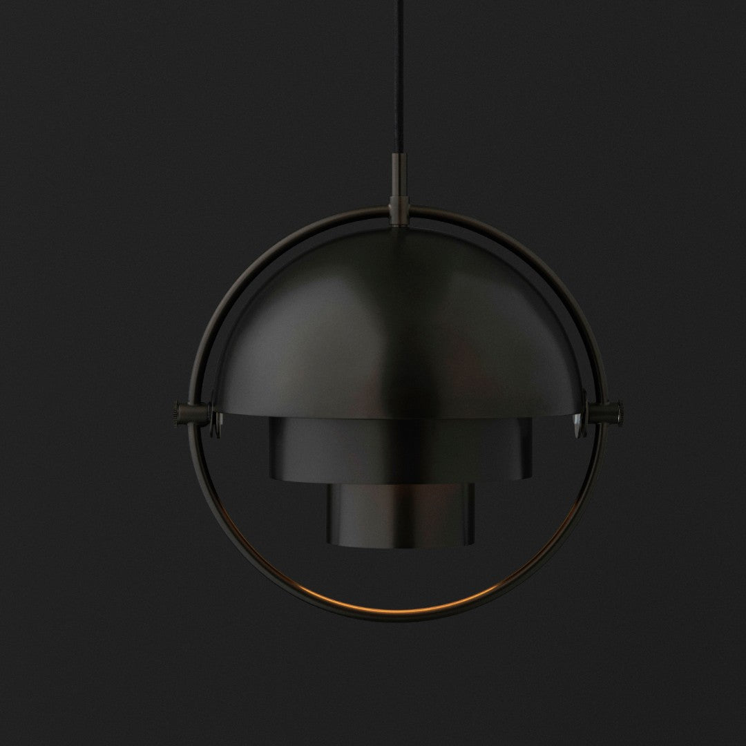 GUBI Multi-Lite Pendant Light Black Brass
