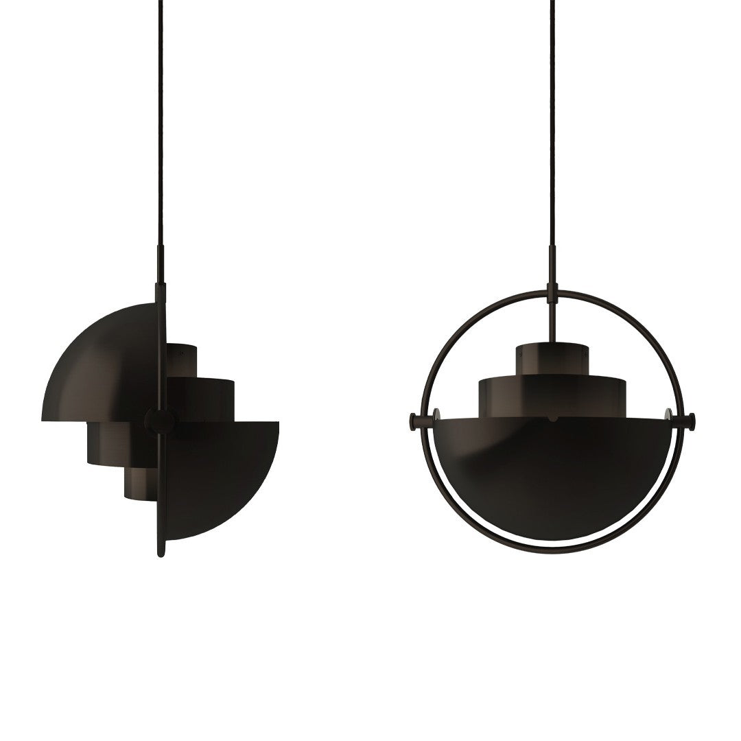 GUBI Multi-Lite Pendant Light Black Brass