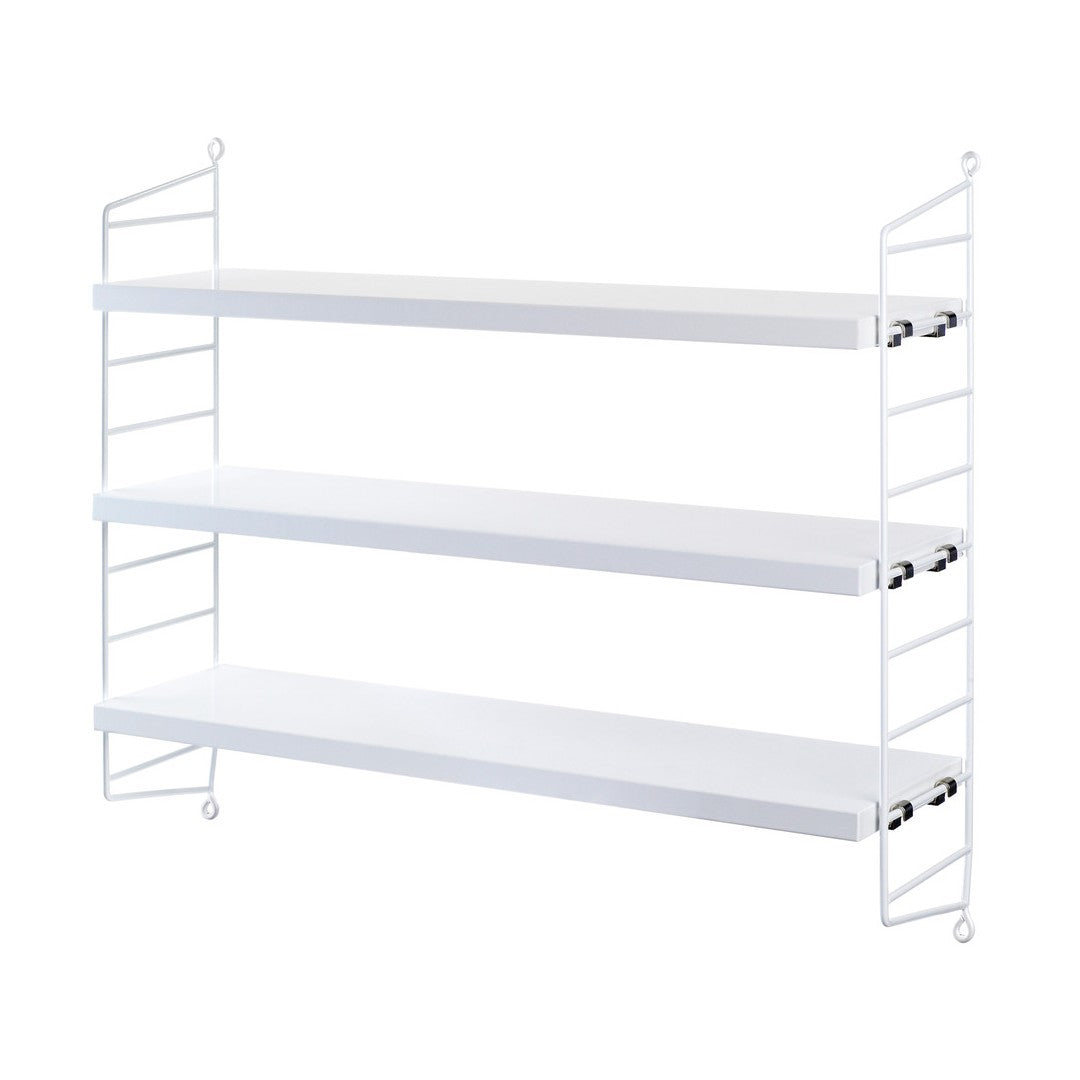 String Pocket Shelving - White/White