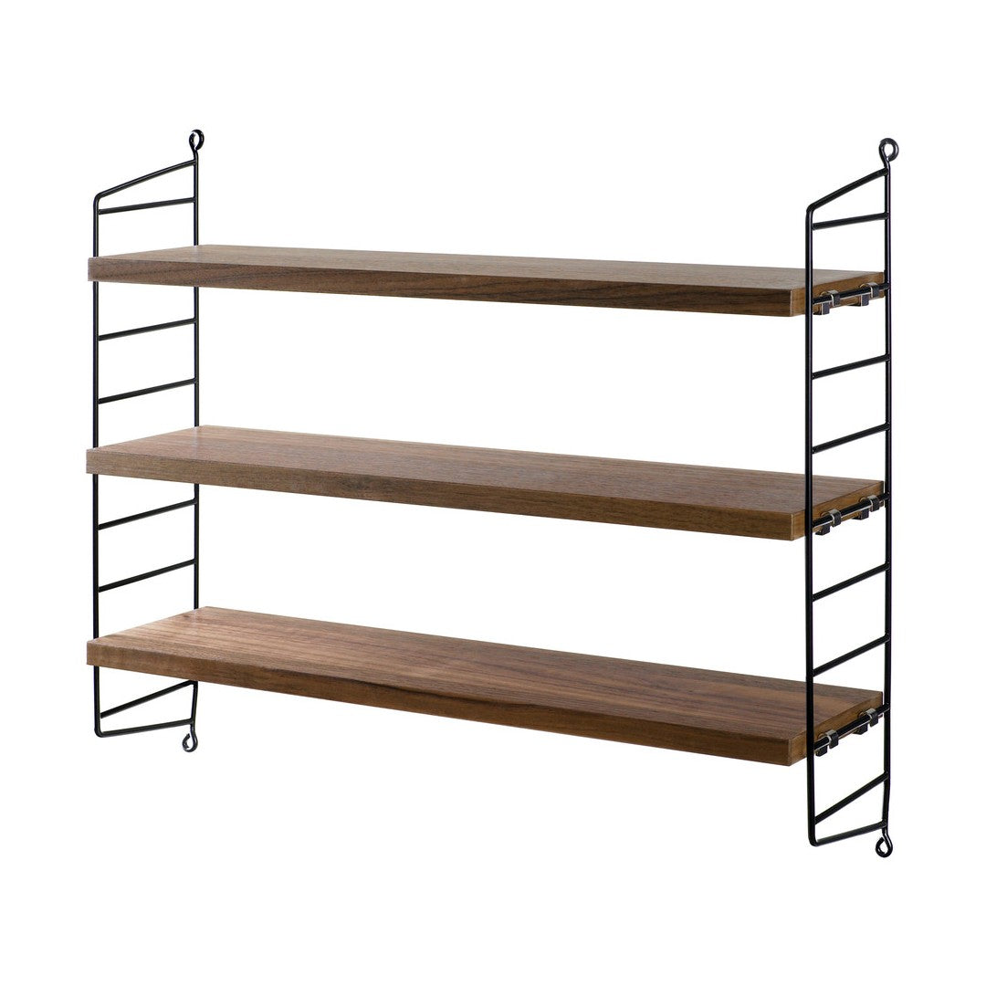 String Pocket Shelving - Walnut/Black