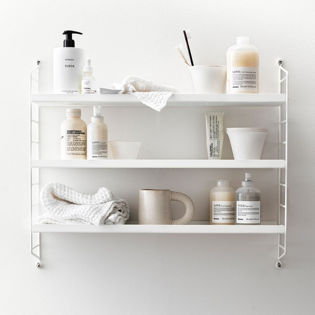 String Pocket Shelving Metal - White/White