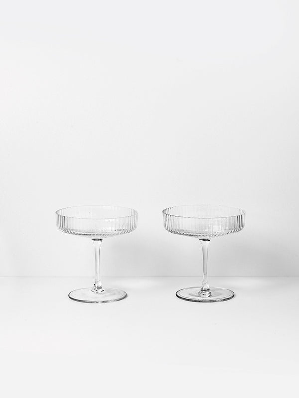 Ferm Living Ripple Champagne Saucer Set of 2