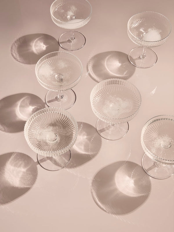 Ferm Living Ripple Champagne Saucer Set of 2