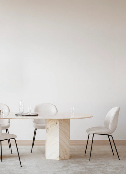 GUBI Epic Dining Table - Elliptical, Travertine