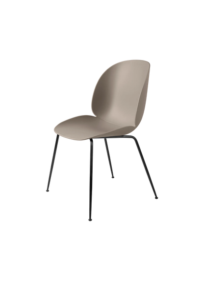 Gubi Beetle Dining Chair Unupholstered Black Conic Base