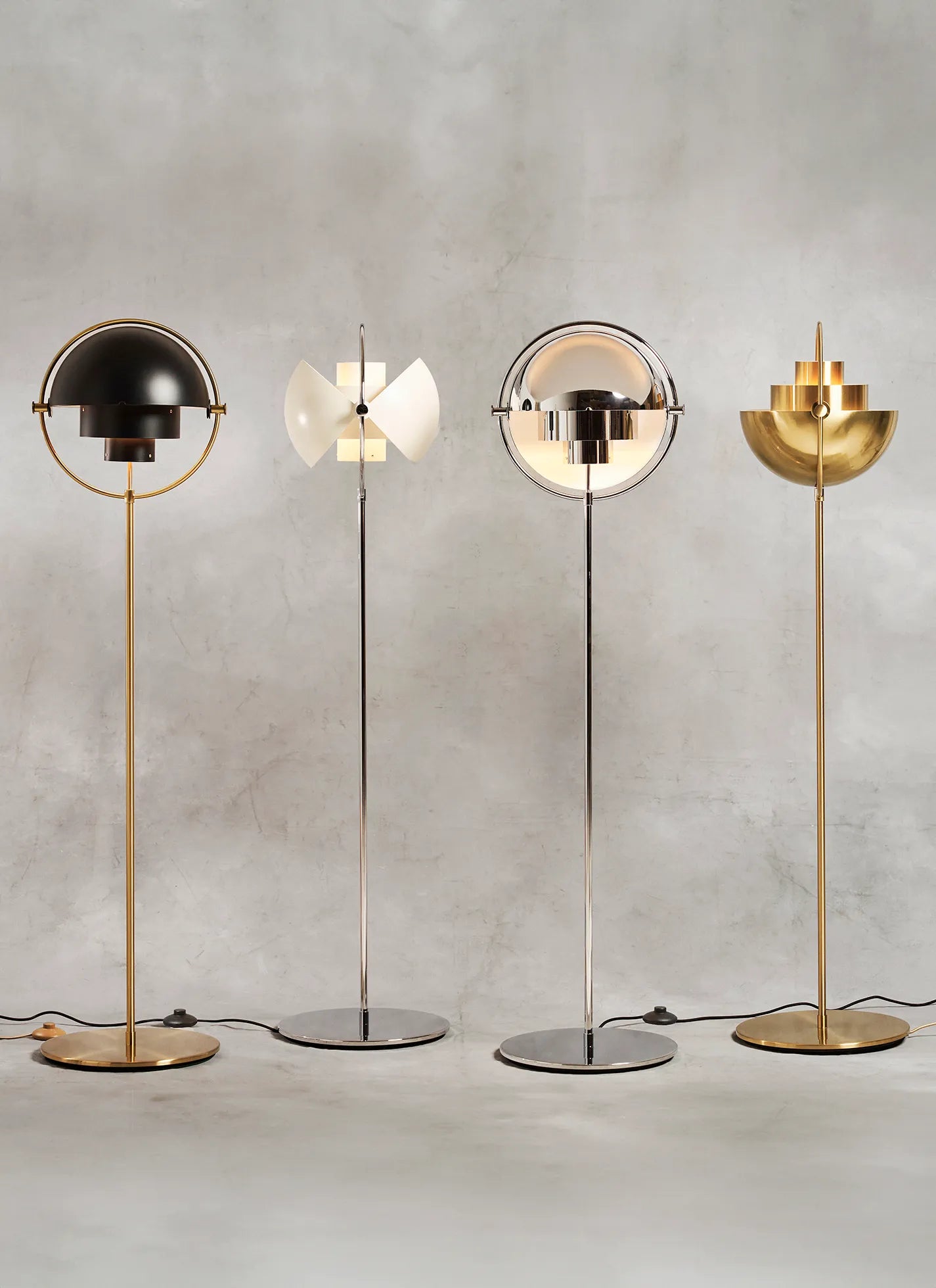 GUBI Multi-Lite Floor Lamp Brass