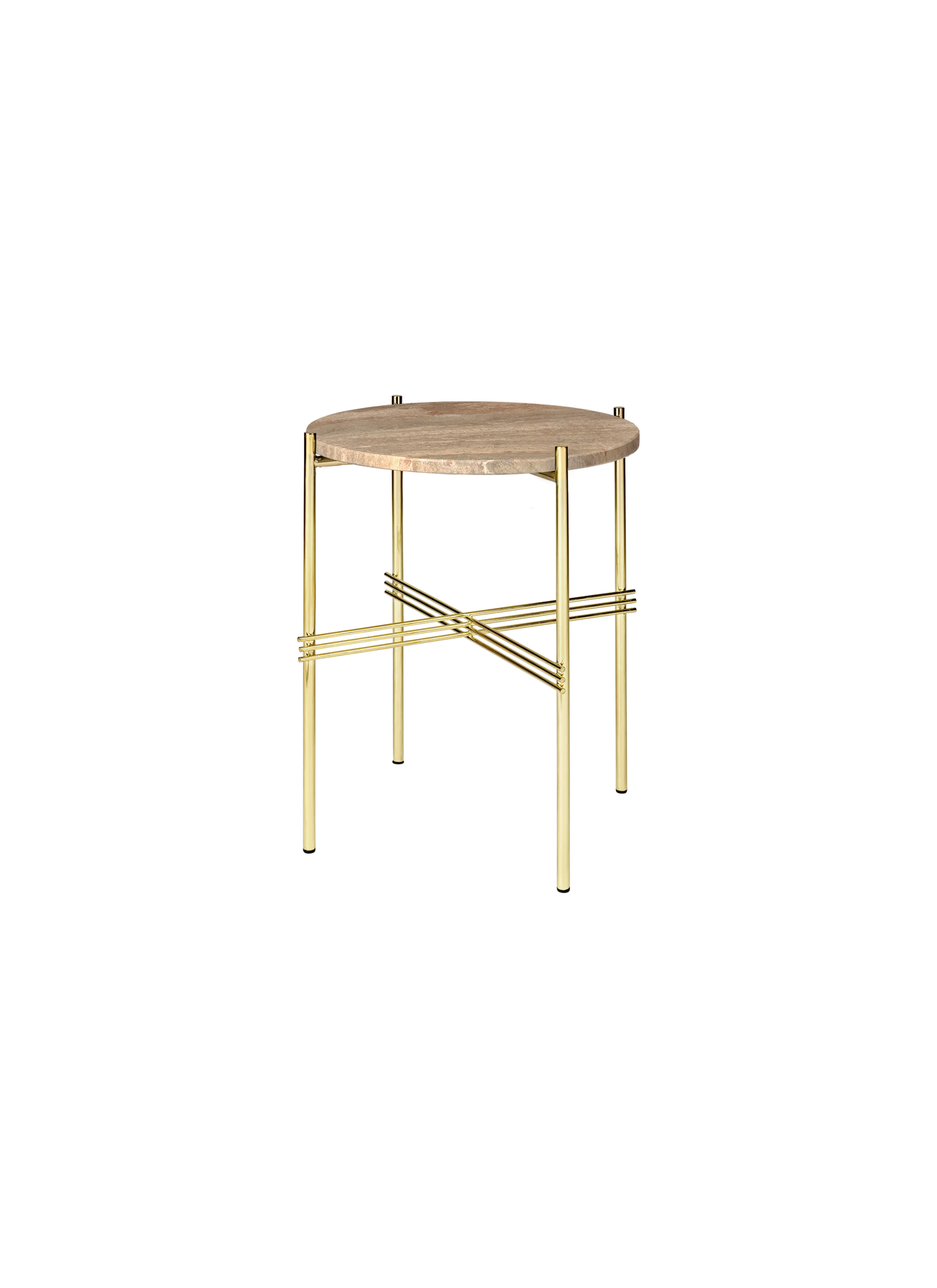 GUBI TS Coffee Table - Dia. 40 - Brass Base