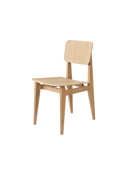 GUBI C-Chair Dining Chair - Un-Upholstered, Veneer