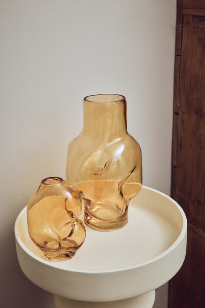 HKLiving Gleam High Vase: Amber